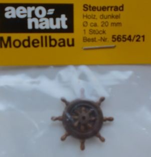 Steuerrad Holz, dunkel,  Ø 20 mm, 1 Stück