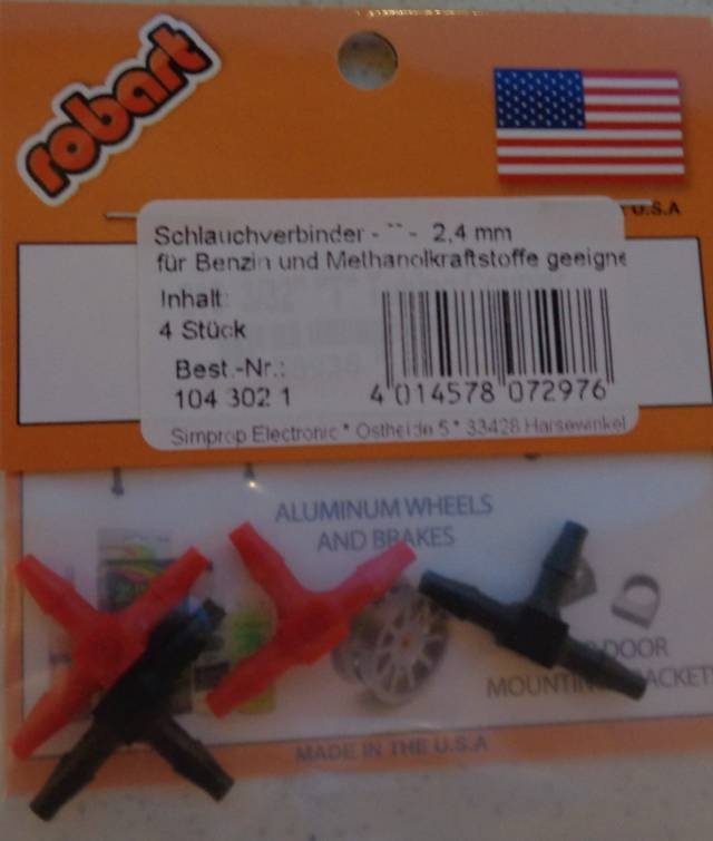 Schlauchverbinder - 2,4 mm Ø, 4 Stück
