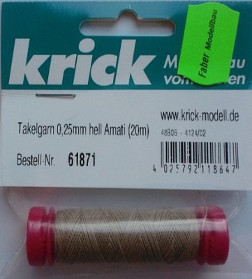Takelgarn 0,25mm hell Amati (20 m)
