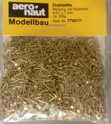 Drahtstifte, Eisen mit Flachkopf, Ø 1,0 x 15 mm
