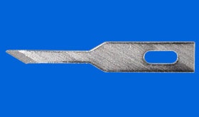 Klingen schmal spitz (5 Stück)   mit Schaftbreite 6 mm.