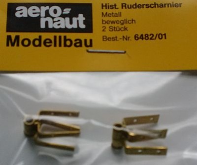 Historisch Ruderscharnier, 28 mm lang, 2 Stück