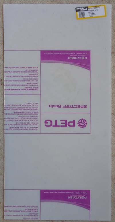 VIVAK-PET-Platten/Folie.  500 x 250 x 1,5 mm