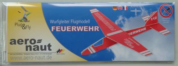 Feuerwehr, P&F Wurfgleiter  (Zusammenbau ohne Klebstoff)