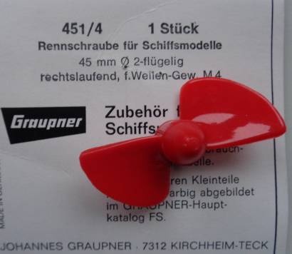 Rennschrauben rechts45,0mm/M 4, rot        4 x vorr. /1.9.24