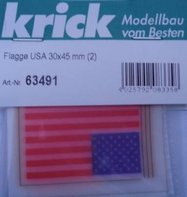 Flagge USA 30x45 mm, 2 Stck. - wieder lieferbar /1.7.2023 -