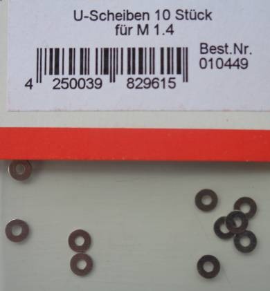 U-Scheiben 10 Stück für  M 1.4