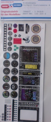 Klebebogen,  Cockpit-Instr. A