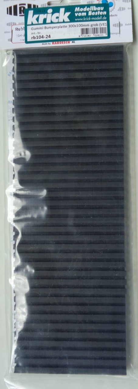 Gummi Bumperplatte 300 x 100 mm grob (VE1)