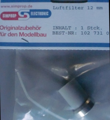 Luftfilter 12 mm  -vorrätig /1.1.23 -