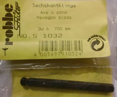 Sechskantklinge SW6 70 lg.