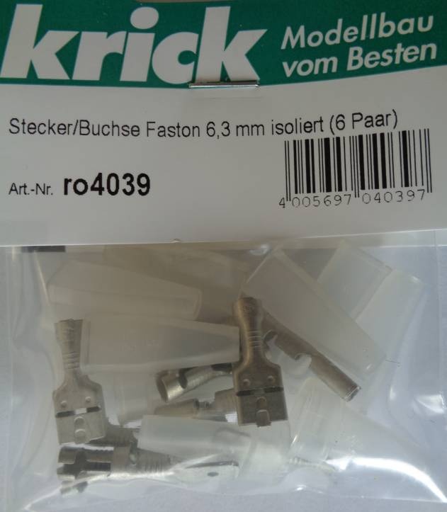 Stecker/Buchse Faston 6,3 mm