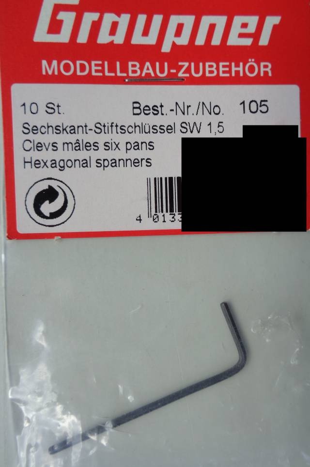 Sechskant-Stiftschlüssel, SW 1,5