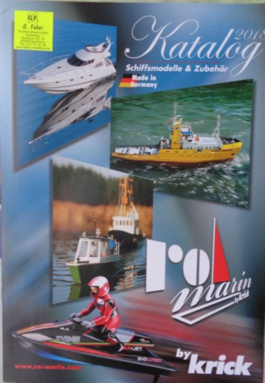 Krick-Neuheiten-Prospekt 2018 Schiffsmodell  Zubehör