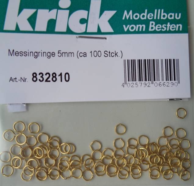 Messingringe 5mm (ca 100 Stck.)
