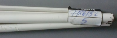 5 Stück Plastik-Profil, halbrund, Ø 7 mm, 1 m lg.