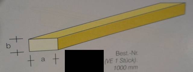 Messing-Vierkant-Profil 1 x 1 mm, 1 m lang -5 x vorr./1.9.23