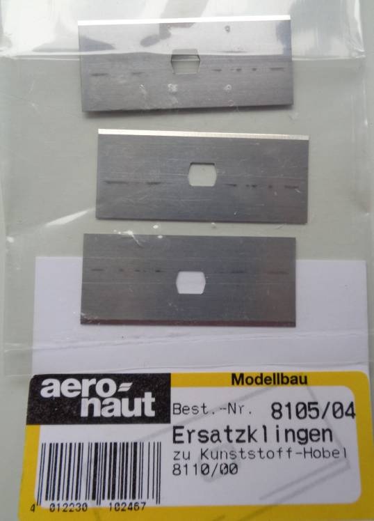 Ersatzklinge für Kunststoffhobel
