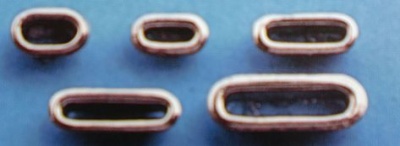 Ausguss (Durchzug vernickelt) 18 x 6 x 6 mm, 20 Stück