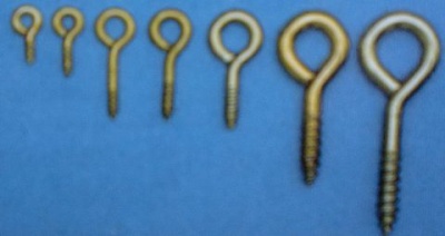 Ringösen, Eisen vernickelt,  23 mm, 25 Stück