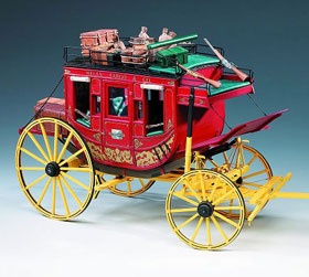 Postkutsche Wells Fargo, Länge 70 cm