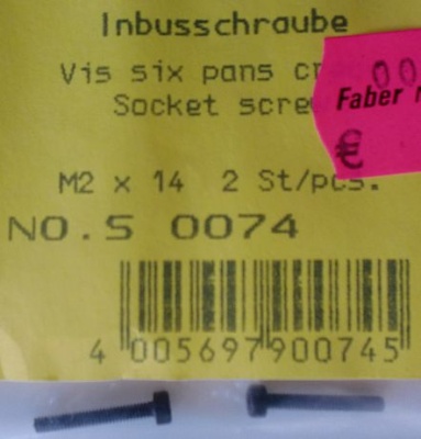 Schraube M2X14   2Stk