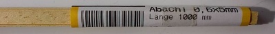 ABACHI-VierkantleistenI 0.6 x  5 mm, 1 m lang, 10 Stück