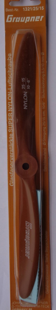 Glasfaserverst. SUPER Nylon-Luftschraube 25-15,  10 x 6