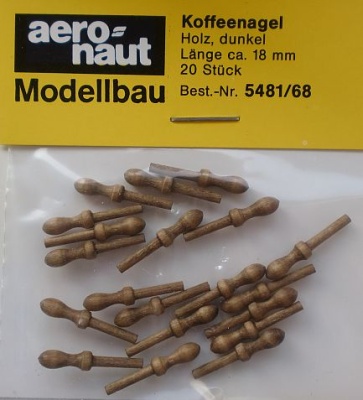 Koffeenägel (Holz), dunkel, 18 mm, 20 Stück