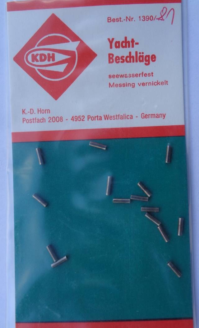 Klemmrohr für 0,6 mm Wantenseil, 20 Stück