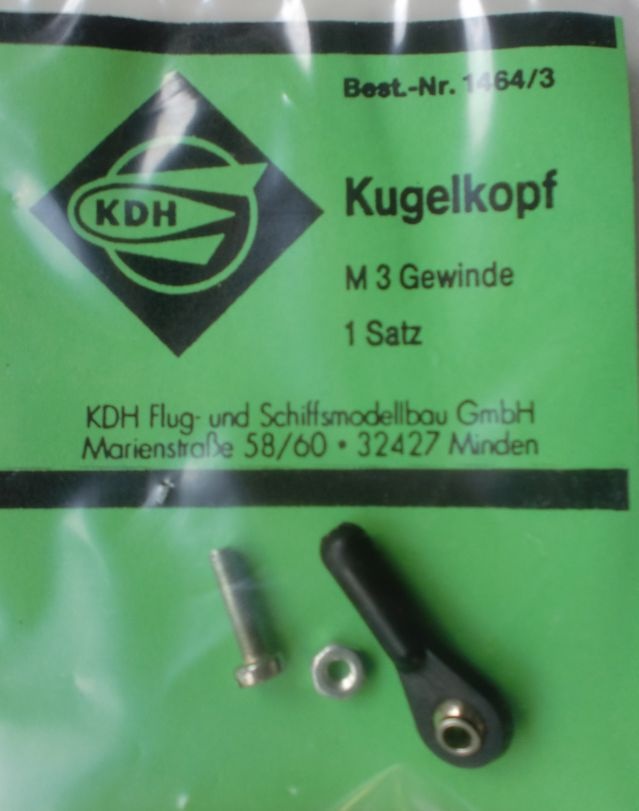 Kugelkopf aus Kunststoff M 3 (10x vorrätig/1.8.23)