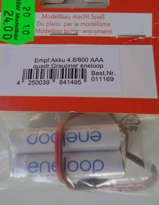 Empf.Akku 4.8/800 quadr.JR eneloop