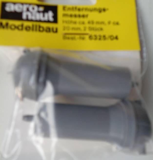 Entfernungsmesser (Plastik) Ø 20 mm, 49 mm hoch, 2 Stück