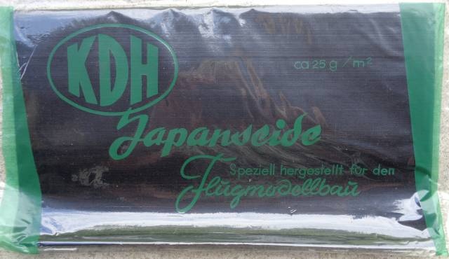 Japanseide, ca. 25 g / m², schwarz, Größe 90x90cm, -vorr.-