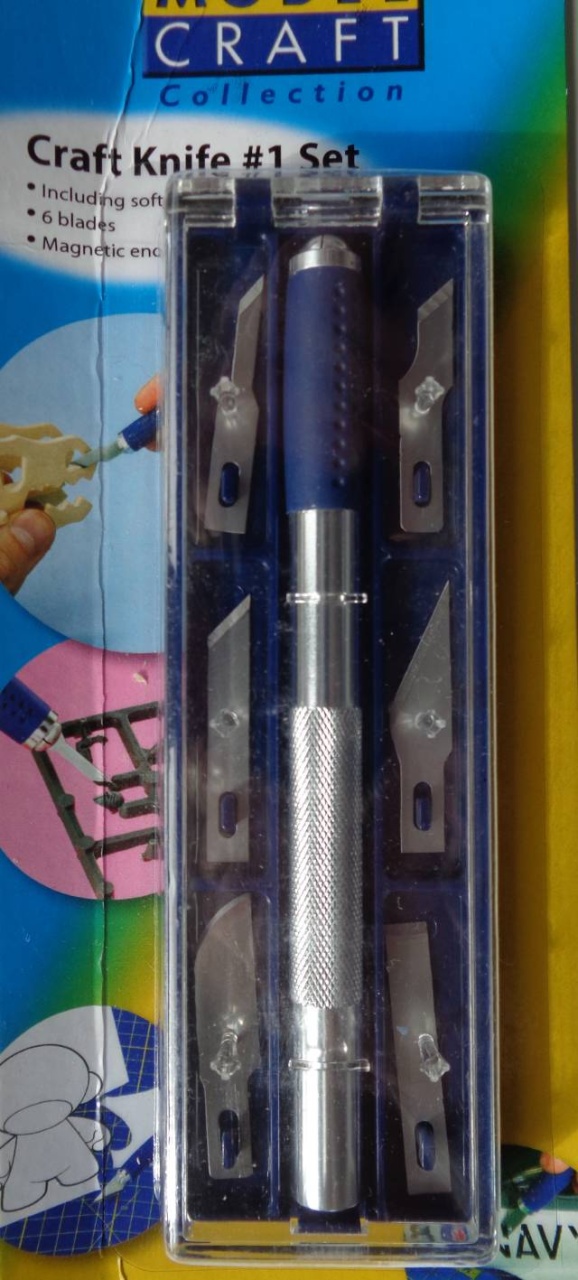 Messer Nr. 1 Softgrip mit Magnet mit 6 verschiedenen Klingen