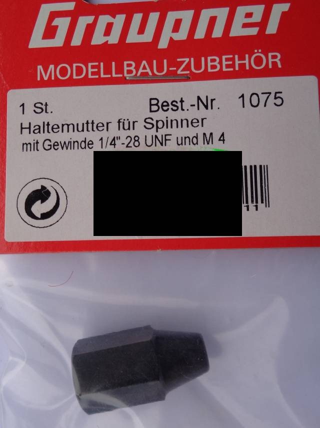 Haltemutter für Spinner 1/4   - 1 x vorrätig /1.5.24 -