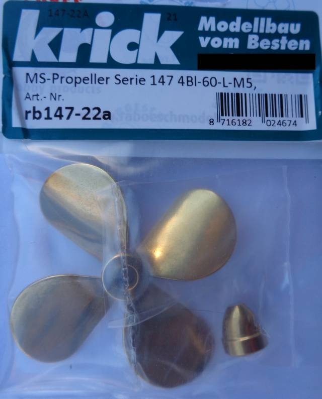 MS-Propeller Serie 147 4-Blatt, Ø 60 mm, linkslaufend, M 5