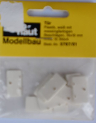 Tür (plastik) L weiss  19x10mm, 10 Stück