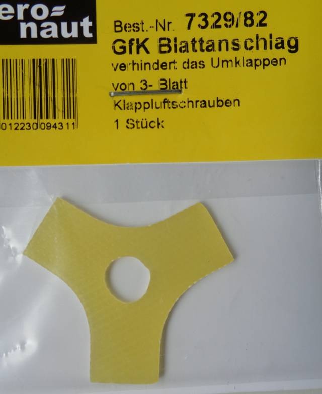 GfK-Blattanschlag für 3-Blatt-Klappluftschrauben