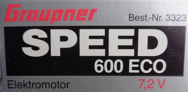 SPEED 600 ECO 7,2 V,  -  noch 1 x vorrätig /1.9.2023  -