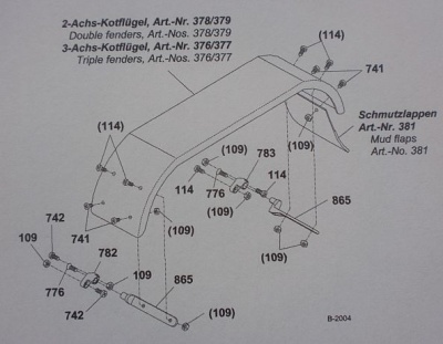 Adapter für 2- u. 3-Achskotflügel (376 - 379)