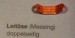 Leitösen messing  beidseitig, 18 x 5 mm, 10 Stück