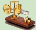 Mini-Stirlingmotor, vergoldet, montiert  -Heizluftmotor -