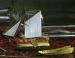 Flaschenschiff Goldene Yacht  - Länge 95 cm