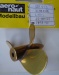 Schiffsschraube, messing,  M 4, 45 mm L, 4-Blatt