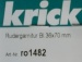 Rudergarnitur Bl.36X70, Höhe mit Schaft 130 mm