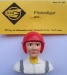 Pilotenfigur, farbig, handbemalt, Breite; 53 mm, Höhe; 48 mm