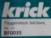 Flaggenstock, 3 x 63 mm, 1 Stück
