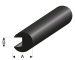 Scheuerleiste/Kantenschutz  Ø 6 x 1,5 mm L=2 m Gummiprofil