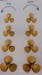 Scale-Schiffsschraube,messingfarbig, 3-Blatt, 65 mm,rechtsl.